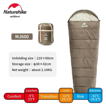 Camping Sleeping Bag MJ300 MJ600 Ultralight Waterproof 4 Season Backpacking Sleeping Bags Outdoor Traveling Hiking