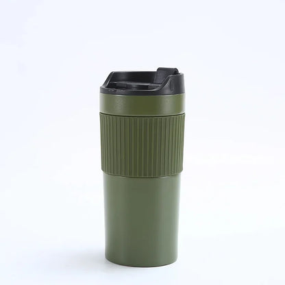 Portable Coffee Maker French Press Insulated Mug with Double Walled Insulated Vacuum Coffee Tea Thermos Mug for Travel Outdoor