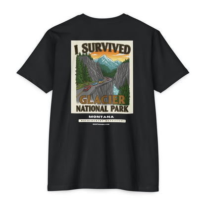 Adventure T-Shirt - I Survived Glacier National Park, Travel Shirt, Nature Lover Gift, Outdoor Tee, Hiking Apparel