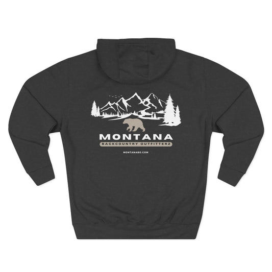 Montana-Themed Fleece Hoodie, Cozy Winter Wear, Outdoor Adventure Sweatshirt, Gift for Nature Lovers, Perfect for Camping & Hiking
