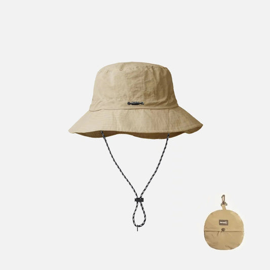 Summer Sun Protection Waterproof Fisherman Hat Bucket Camping Hiking Mountaineering Cap with Storage Bag Anti-Uv Sun