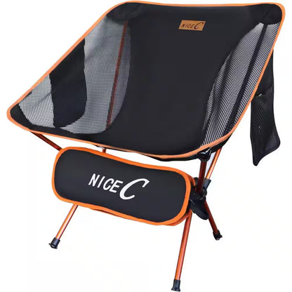 Camping Chair, Ultralight Camping Chair, Beach Chair, Collapsible Folding Chair with Carry Bag (1-Pack Orange)