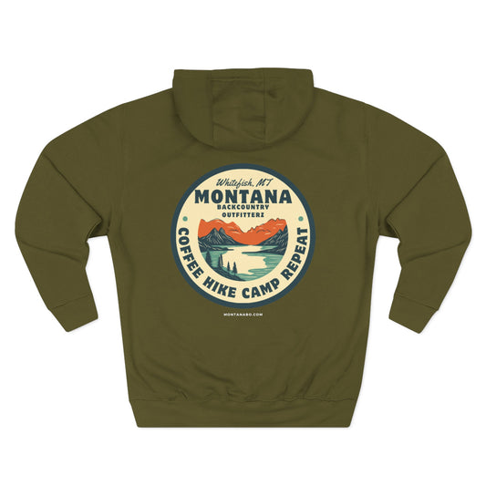 Montana Adventure Fleece Hoodie - Perfect for Outdoor Lovers, Hiking, Camping, Travel, and Casual Wear