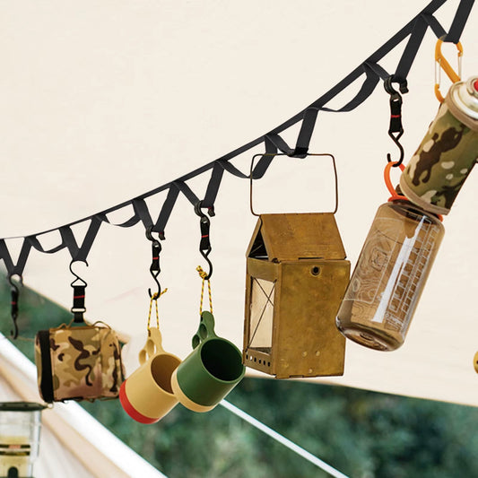 1.8/5M Outdoor Hanging Rope Portable Lanyard Canopy Hanger Camping Campsite Storage Strap Backpacking Hiking Tent Accessories