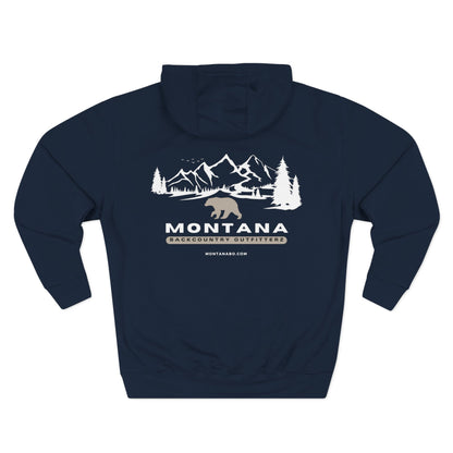 Montana-Themed Fleece Hoodie, Cozy Winter Wear, Outdoor Adventure Sweatshirt, Gift for Nature Lovers, Perfect for Camping & Hiking