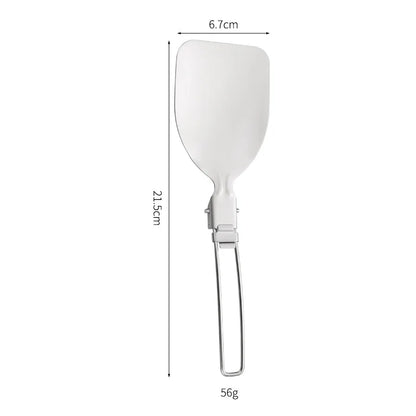 304 Stainless Steel Outdoor Portable Folding Kitchenware Outdoor Multifunctional Camping Cookware Picnic Shovel Spoon