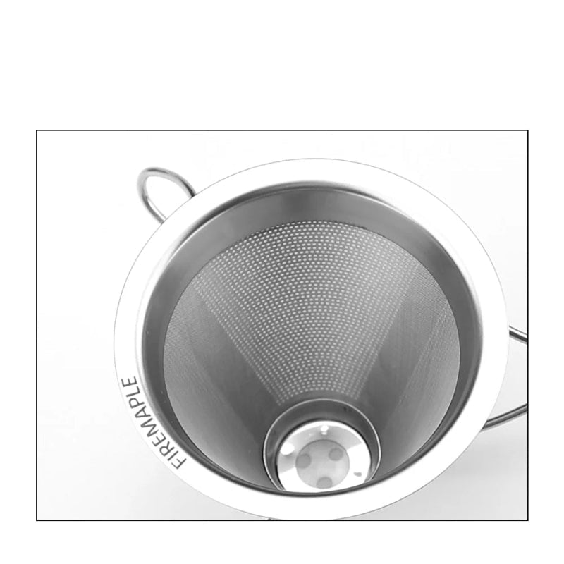 Fire Maple Antarcti Foldable Coffee Filter Reusable Double Layer Outdoor Portable Pour over Coffee Dripper 304 Stainless Steel