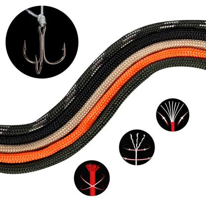 550 Paracord 5 15 30 M Dia.4Mm 7-Cores Cord Parachute Rope Camping Accessories Outdoor Lanyard for Hiking Survival