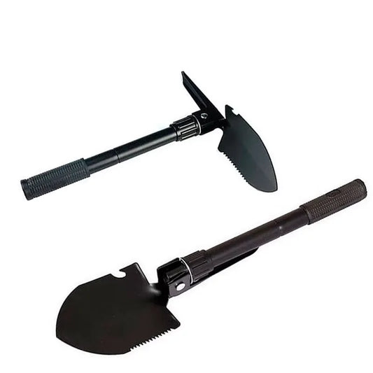 Foldable Portable Truck Mounted Engineer Shovel Camping Tent Outdoor Shovel Self-Defense Survival Tool Compass Storage Bag