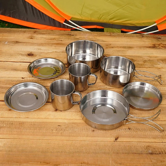 Cookware Mess Kit Stainless Steel Cooking Pot