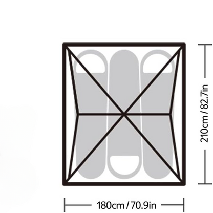 3-4 Person Pop up Tent - Easy Setup Instant Tent for Camping and Hiking