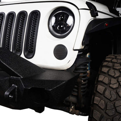 American Flag Turn Lights Smoked Amber LED Indicator Blinker for Jeep Wrangler JK & Unlimited 2007-2018 - US Flag