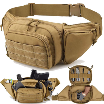 Hunting Waist Bag Men'S Tactical Fanny Pack Water-Proof Molle Hiking Climbing Mobile Phone Belt Pack Outdoor Sport Combat Bags