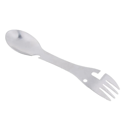 Multifunctional Camping Spork Titanium Stainless Steel Portable Outdoor Camping Survival Cookware Utensils