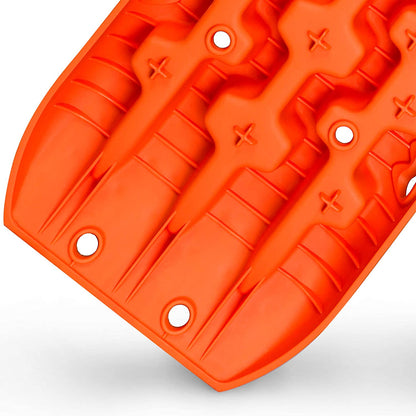 New Recovery Traction Tracks Sand Mud Snow Track Tire Ladder 4WD (Orange, 3Gen)