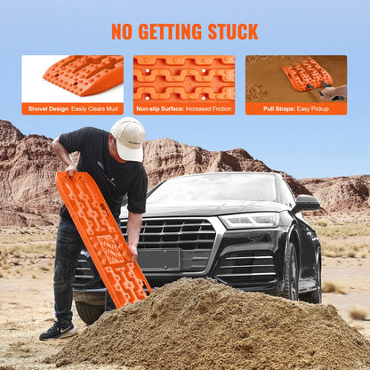 10 TON Traction Boards with PP Material Recovery Boards for Off-Road Vehicle Car Pickup SUV RV Pair Tire Traction Mats