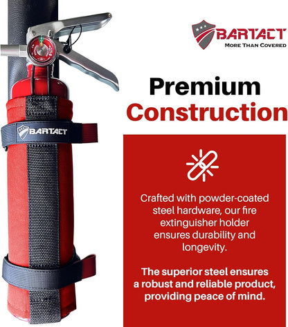 - 2.5 Lb Roll Bar Fire Extinguisher Mount for Vehicle Holder, Adjustable Fire Extinguisher Holder Mount, US Made Universal Vehicle Fire Extinguisher Holder Fits All Roll Bars (Red)