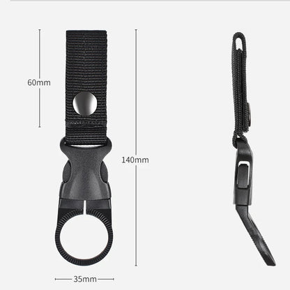 Outdoor Water Kettle Hanger Holder Clip Bottle Buckle Portable Backpack Camping Hiking Military Nylon Webbing Buckle Strap