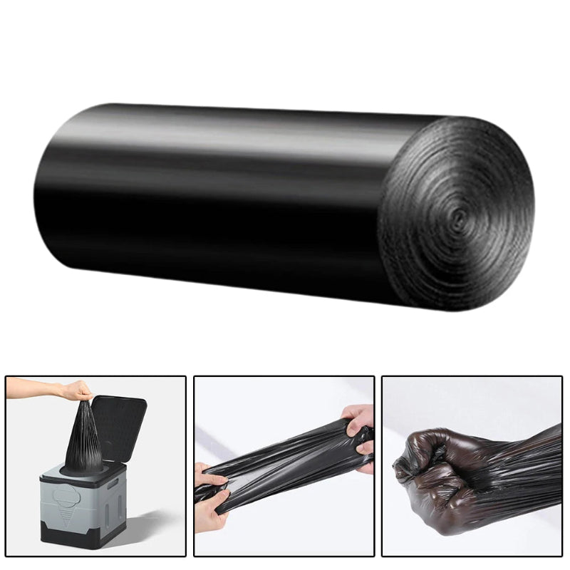 1-5Rolls Degradable Garbage Bags Outdoor Folding Toilet Garbage Bag Environmentally Friendly Biodegradable Camping Travel Suppli