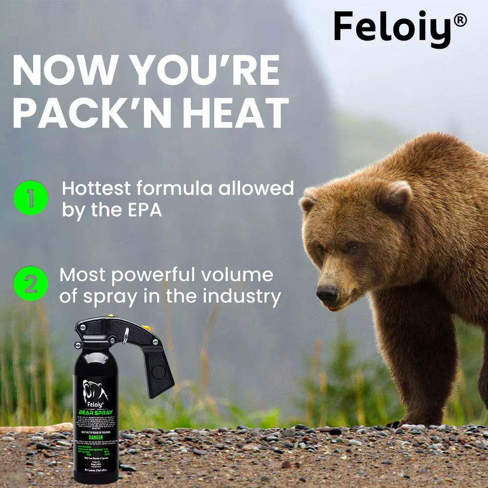 Bear Spray, Outdoor Camping and Hiking Protection, Easy to Carry