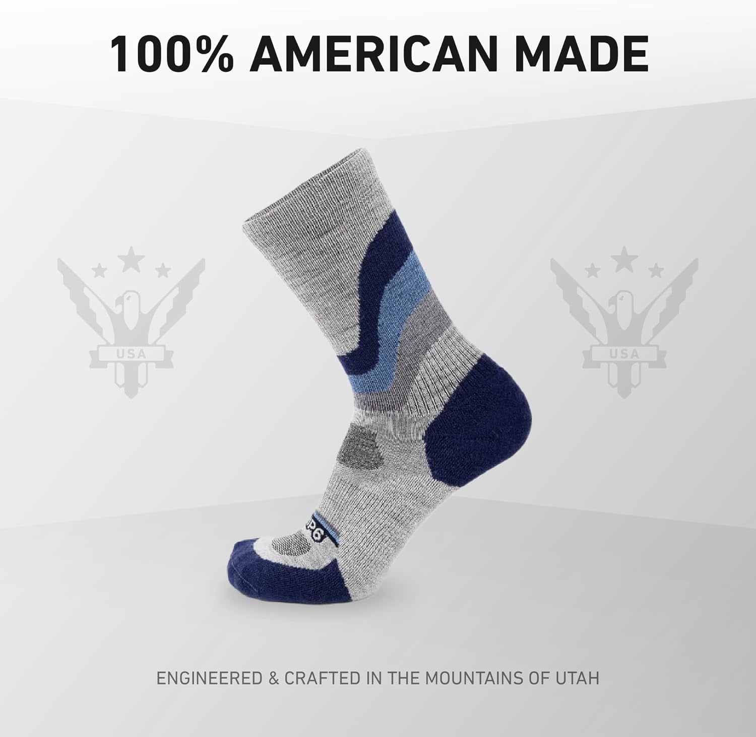 Crew Socks - Merino Wool Socks Made in the USA, Lightweight Wool Hiking Socks, Crew Socks for Men and Women