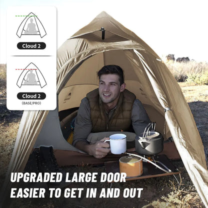 Cloud up 1 Upgraded Tent Ultralight Camping Tent Waterproof Outdoor Hiking Travel Tent Backpacking Cycling Tent