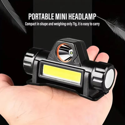 LED Headlamp USB Rechargeable Flashlight Headlight Outdoor Camping High Power LED Waterproof Adjustable Headlamp Fishing Hiking