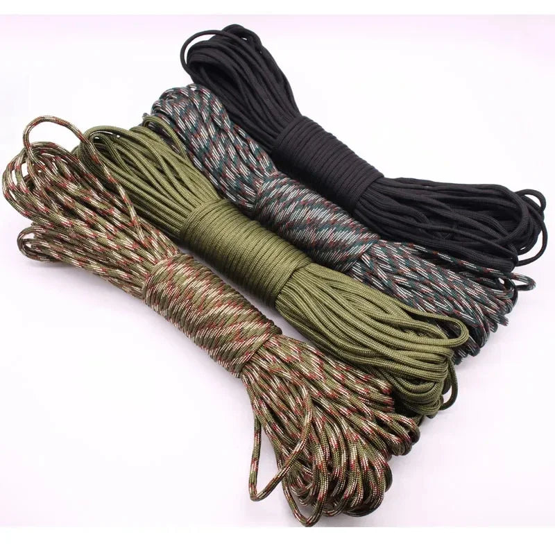550 Paracord 5 15 30 M Dia.4Mm 7-Cores Cord Parachute Rope Camping Accessories Outdoor Lanyard for Hiking Survival
