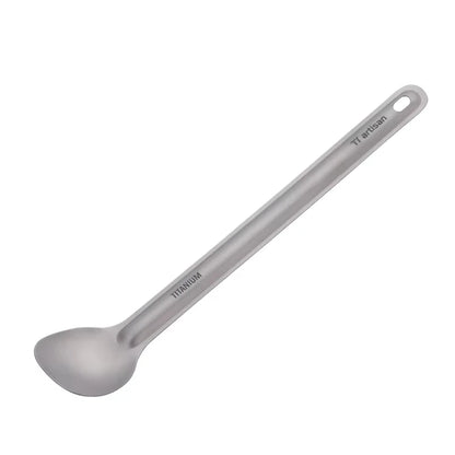 Titanium Long Handle Spork Spoon Cutlery Ultralight Tableware Outdoors Portable Dinnerware Camping Equipment