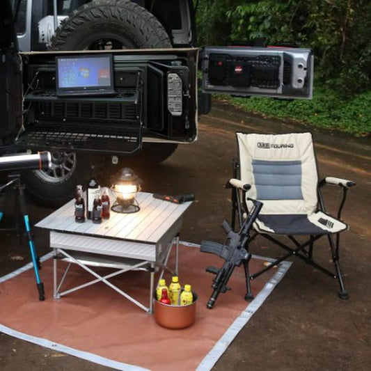 2-Tier Tailgate Table Rear Foldable Storage Cargo Rack Outdoor Camping Desk for 2007-2022 Jeep Wrangler JK&JL 4 Door