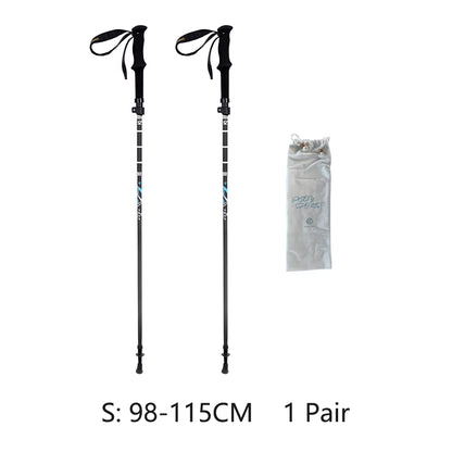HEALING Ultra Light Trekking Pole Carbon Folding Hiking Stick Collapsible Hiking Poles Trekking Stick Walking Poles Walk