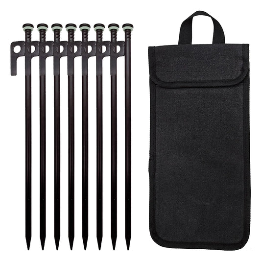 4/8Pcs Tent Stakes Forged Steel Tent Pegs Heavy Duty Ground Stakes 30Cm Ground Anchors with Storage Bag for Camping Picnic