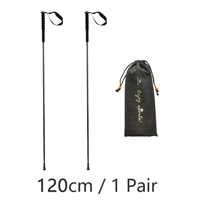 HEALING Ultra Light Trekking Pole Carbon Folding Hiking Stick Collapsible Hiking Poles Trekking Stick Walking Poles Walk